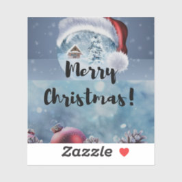 Pegatina Modern funny cute Christmas reindeer