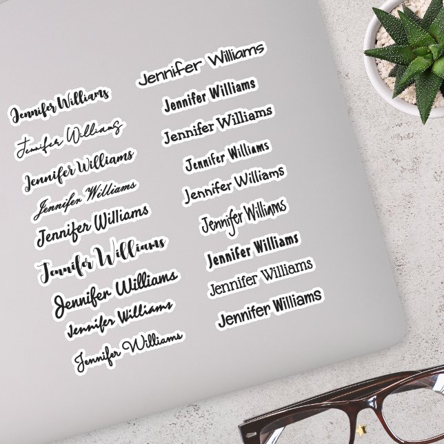Pegatina Modern Handwriting Name (18 Styles) - Black (Subido por el creador)