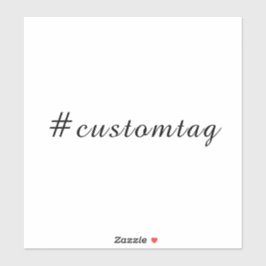 Pegatina Modern Minimalist Hashtag Design
