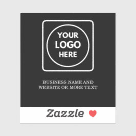 Pegatina Modern Minimalist QR Logo Business Promo label