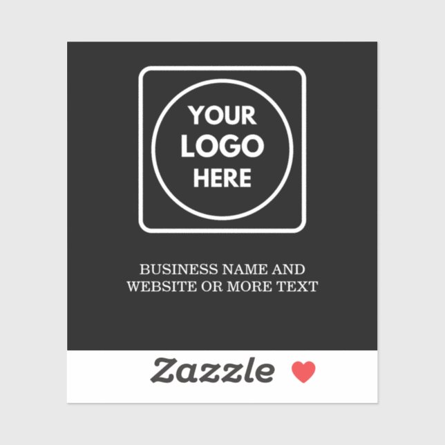Pegatina Modern Minimalist QR Logo Business Promo label (Hoja)