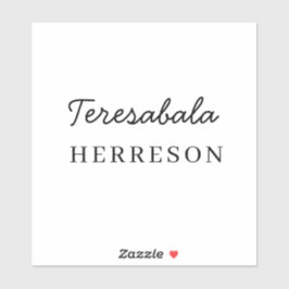 Pegatina Modern Script Stylish Monogram Design