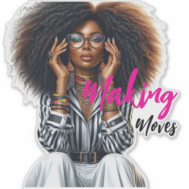 Pegatina Modern Sophisticated Custom-Cut Vinyl Sticker (Anverso)