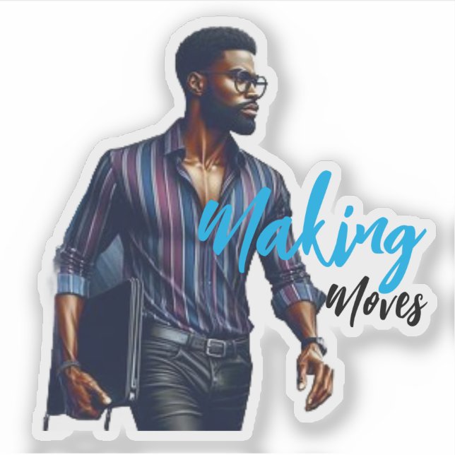 Pegatina Modern Sophisticated Custom-Cut Vinyl Sticker (Anverso)