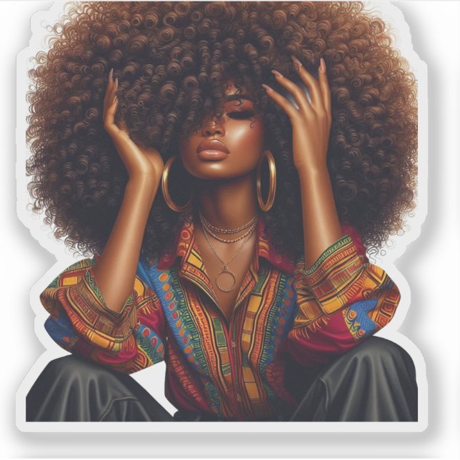 Pegatina Modern Sophisticated Custom-Cut Vinyl Sticker (Anverso)