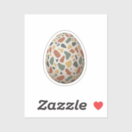 Pegatina Modern Terrazzo Pattern Easter Egg Abstract 