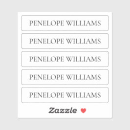 Pegatina Modern Transparent Business Label – Custom Text