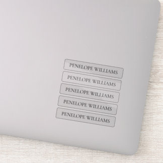 Pegatina Modern Transparent Business Label – Custom Text