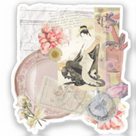 Pegatina Modern Ukiyo-e Art