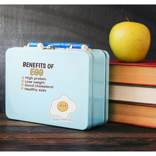 Pegatina Moderna Cita Graciosa Beneficios Del Huevo Para El (Modern egg lover sticker)