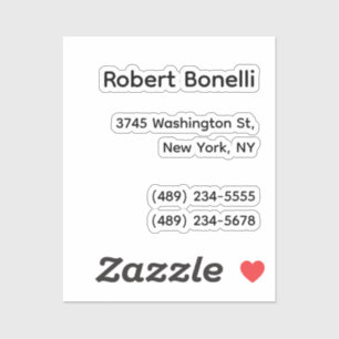 Pegatina Moderno blanco y negro minimalista