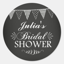 Pegatina moderno de Chalkboard Bridal Shower
