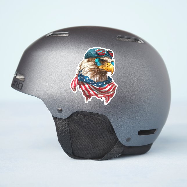 Pegatina Moderno Eagle American Tough Rider (Lado del casco)