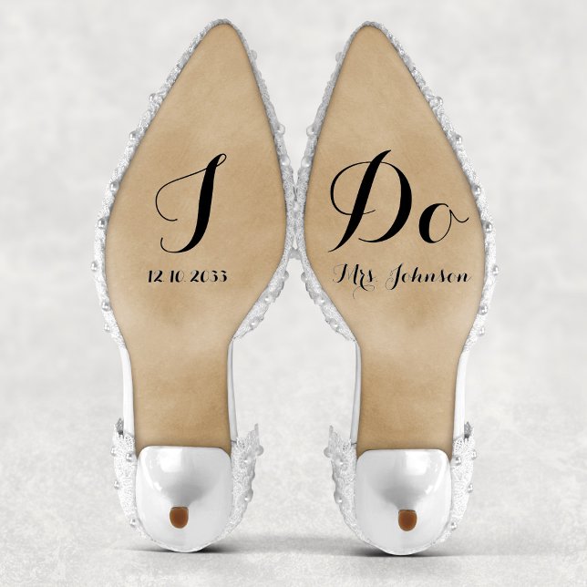 Pegatina Moderno Personalizado Yo Hago Decal De Zapatos De  (Modern Personalized I Do Bride Wedding Shoes Decal
)