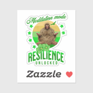 Pegatina Modo de Meditación: Resiliencia Desbloqueada Bigfo