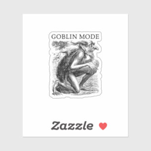 Pegatina Modo Duende Goblincore Estética Vintage Divertido 