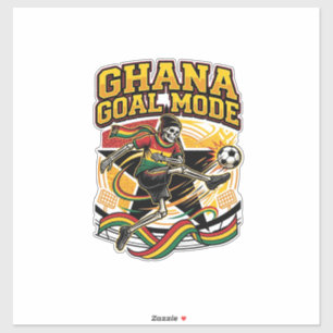 Pegatina Modo Gol de Ghana Esqueleto Delantero Naciones Str