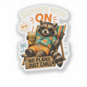 Pegatina Modo Verano ACTIVADO – Sin Planes, Solo Relajación