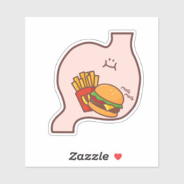Pegatina MOG MOG Stomach – Kawaii Burger & Fries