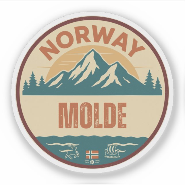 Pegatina Molde, Noruega Noruega (Anverso)