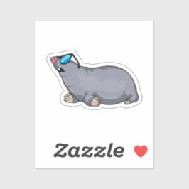 Pegatina Mole con gafas de sol