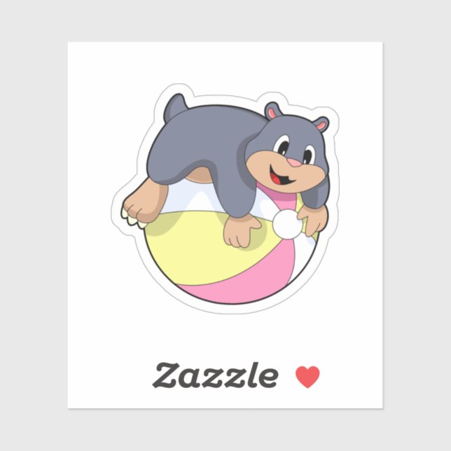 Pegatina Mole con waterpolo. PNG (Hoja)