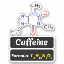 Molécula de cafeína (Fórmula de estructura química