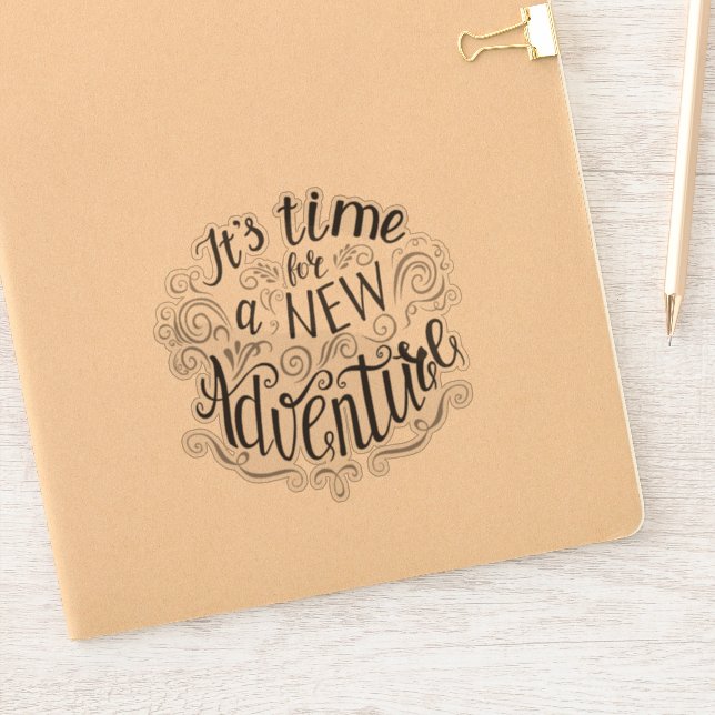 Pegatina Momento de una nueva aventura (Cuaderno)