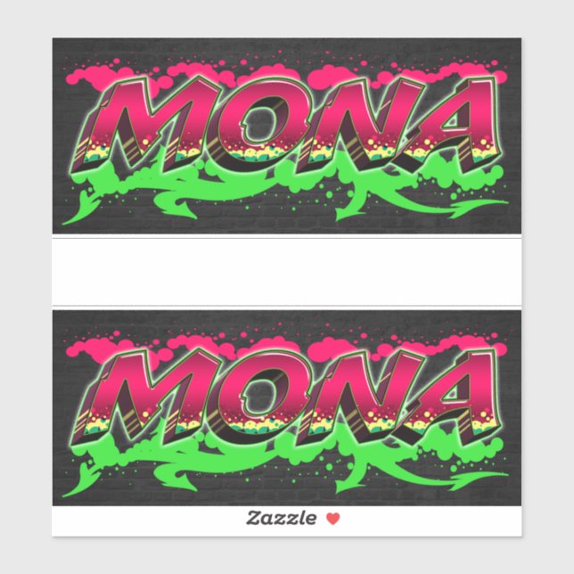 Pegatina Mona Vorname Name Graffiti Aufkleber Sticker (Hoja)