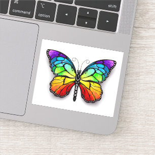 Pegatina Monarca de mariposa arcoiris