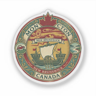 Pegatina Moncton, Nuevo Brunswick