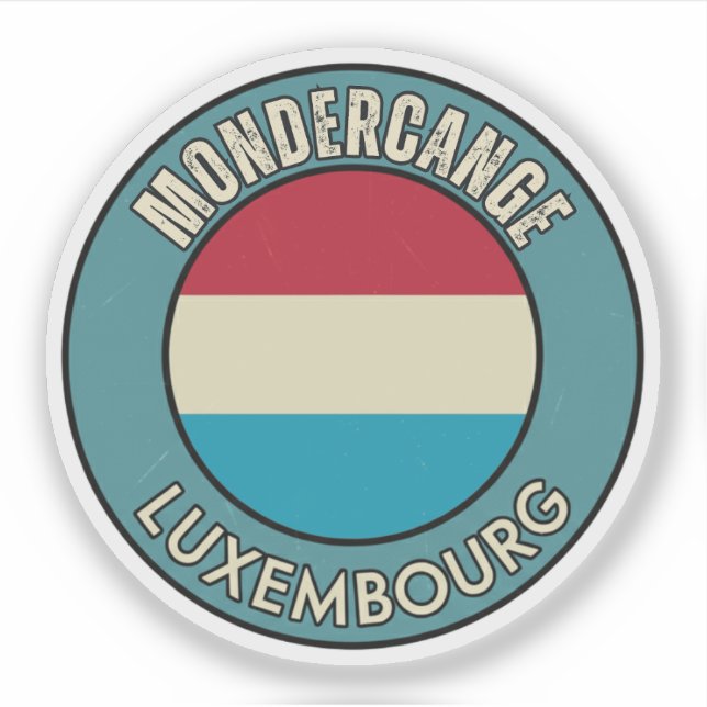 Pegatina Mondercange, Luxemburgo (Anverso)