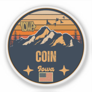 Pegatina Moneda, Iowa, Estados Unidos