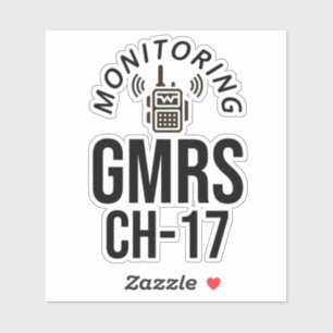 Pegatina Monitor GMRS Channel 17