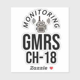 Pegatina Monitor GMRS Channel 18