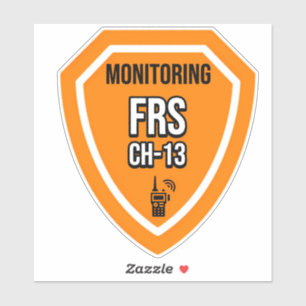 Pegatina Monitoreo del canal 13 de FRS