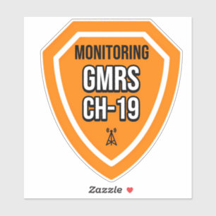 Pegatina Monitoreo del canal 19 de GMRS