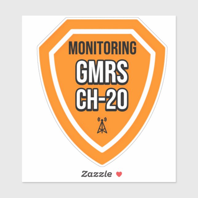 Pegatina Monitoreo del canal 20 de GMRS (Hoja)