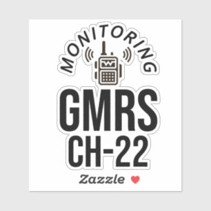 Pegatina Monitoreo del canal 22 de GMRS