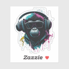 Pegatina Monkey dj