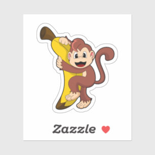 Pegatina Mono con banana (1).PNG