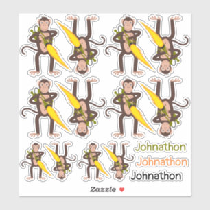 Pegatina Mono con flametrower