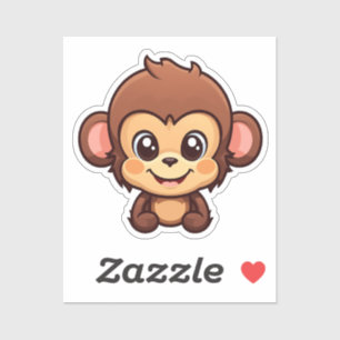 Pegatina mono personalizado