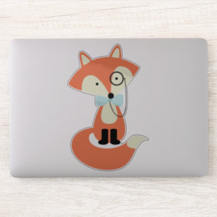 Pegatina Monocle Hipster Red Fox