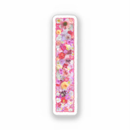 Pegatina Monograma Botánico Rosa Letra Floral Inicial I