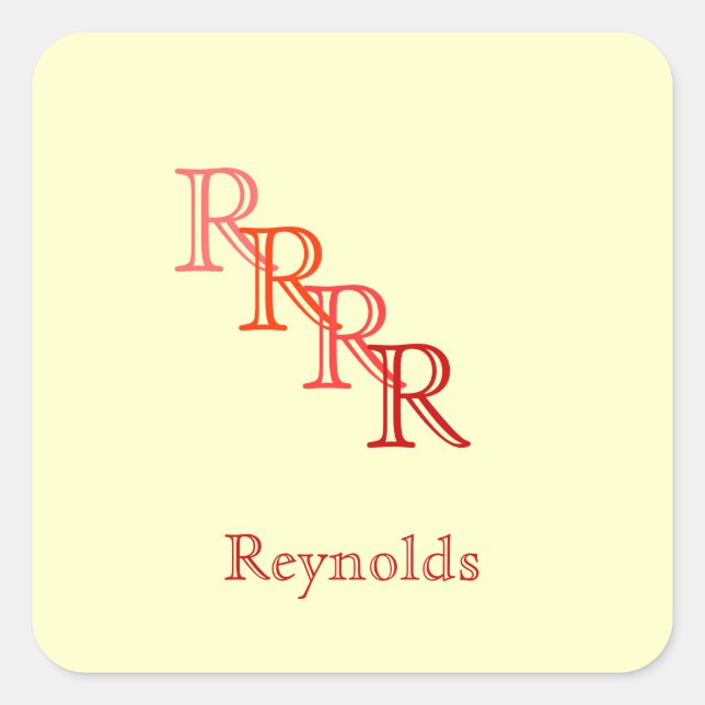 Pegatina - Monograma con nombre 2 (Anverso)