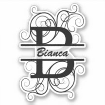 Monograma con remolinos ; espacio para tu nombre