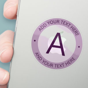 Pegatina Monograma de estilo de logotipo moderno Púrpura