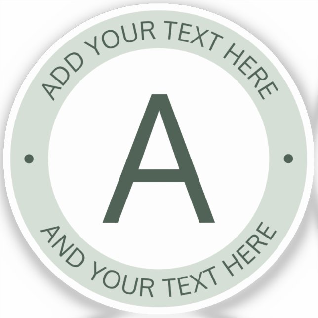 Pegatina Monograma de estilo de logotipo moderno | Transpar (Anverso)