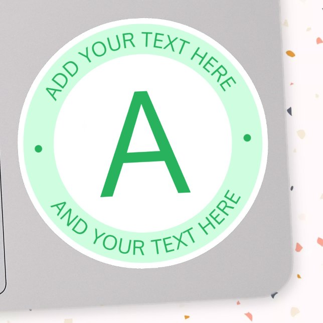 Pegatina Monograma de estilo de logotipo moderno | Verde (Subido por el creador)